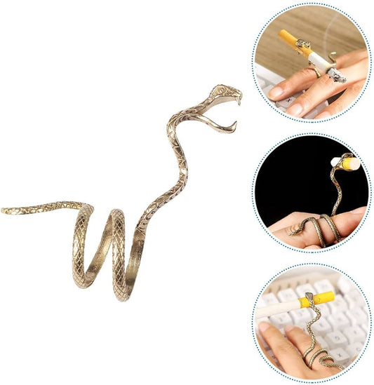 Anillo Serpiente Soporte para Cigarrillos 🐍 ajustable