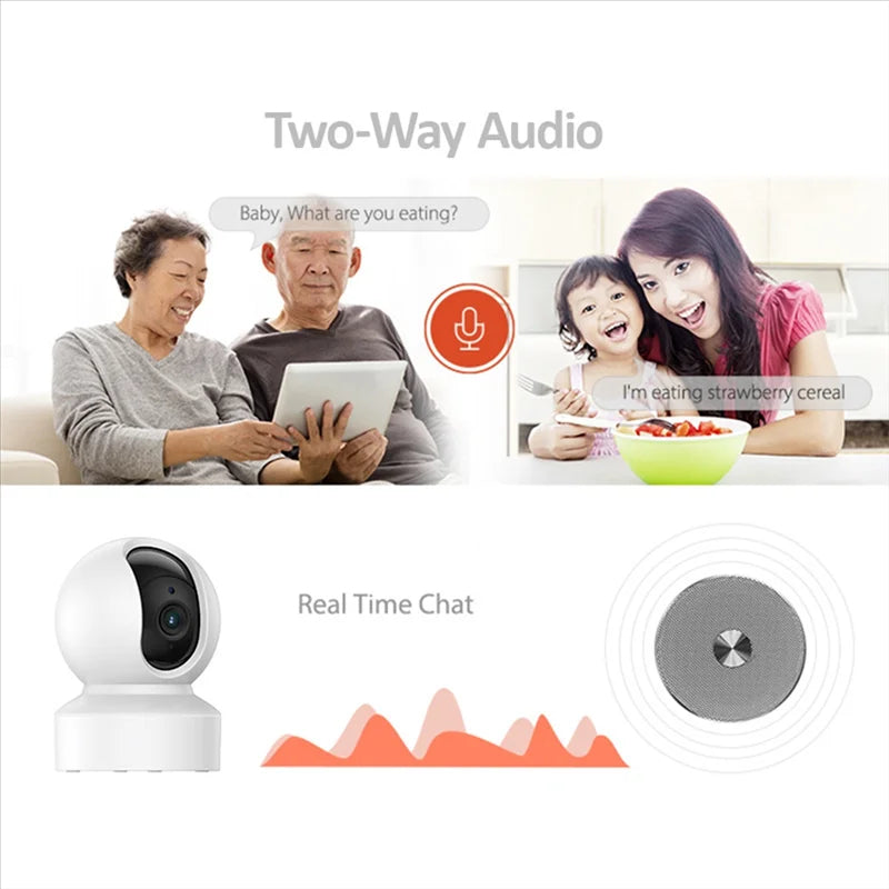👶 Cámara Inteligente Baby Cam WiFi – Monitoreo Seguro con Visión 360° y Detección de Movimiento