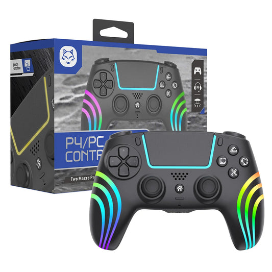 🎮 Controlador Inalámbrico RGB para PS4/PC – Bluetooth de Alta Precisión