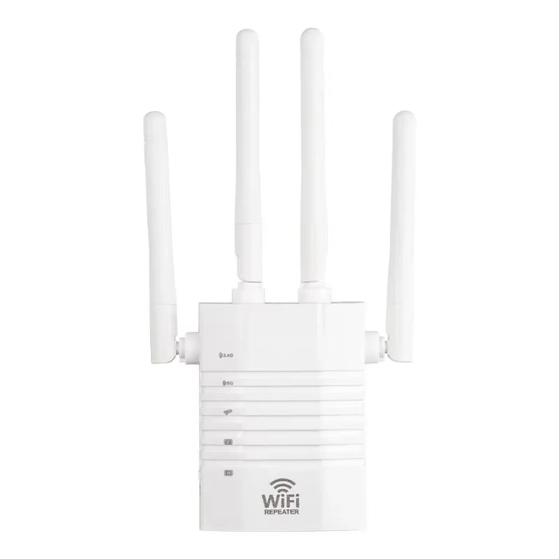 📶 Repetidor WiFi Doble Banda M-1200DM – Hasta 1200 Mbps con 4 Antenas Externas