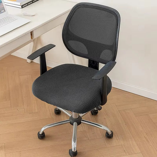 Silla de oficina ergonómica giratoria de malla negra