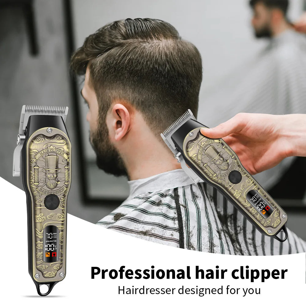 🔥 Set Profesional de Cortapelos y Afeitadora Eléctrica Recargable