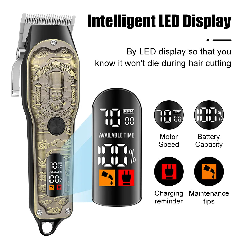 🔥 Set Profesional de Cortapelos y Afeitadora Eléctrica Recargable