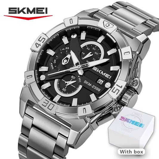 SKMEI Original – Acero Inoxidable + Multifunción