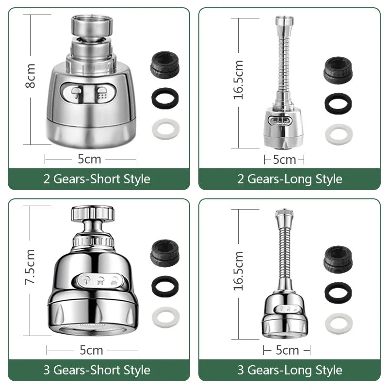 Extensor de grifo giratorio de 360 grados