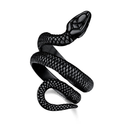 🐍 Anillo Retro de Serpiente Pitón ajustable