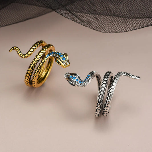 🐍💎 Anillo de Serpiente en Espiral ajustable