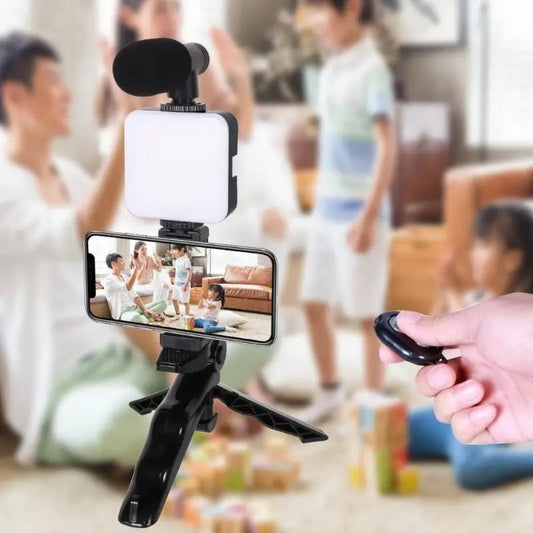 💡 Kit de Iluminación LED con Trípode de Escritorio – Ideal para Vlogs, Streaming y Fotografía