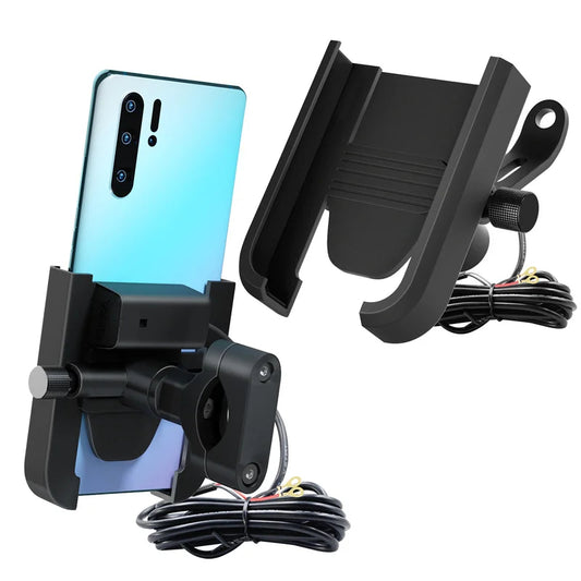 📱 Soporte de Teléfono con Cargador USB para Motocicleta