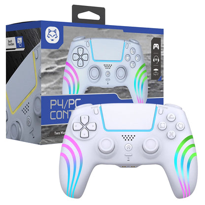 🎮 Controlador Inalámbrico RGB para PS4/PC – Bluetooth de Alta Precisión