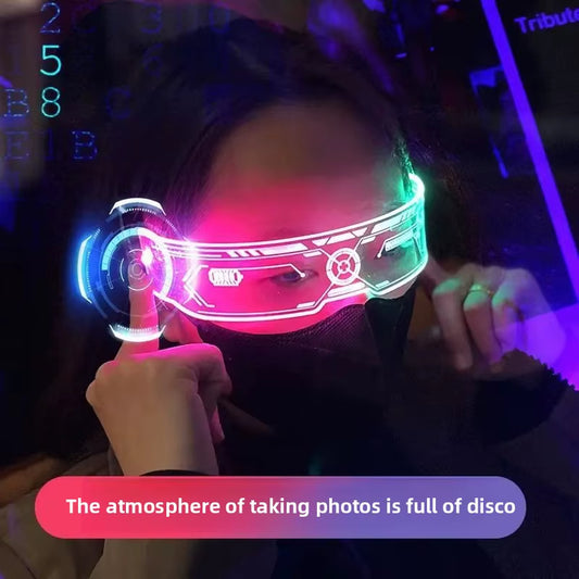 🕶️ Gafas LED Cyberpunk – Estilo Futurista