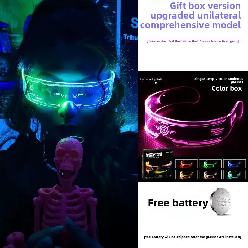 🕶️ Gafas LED Cyberpunk – Estilo Futurista
