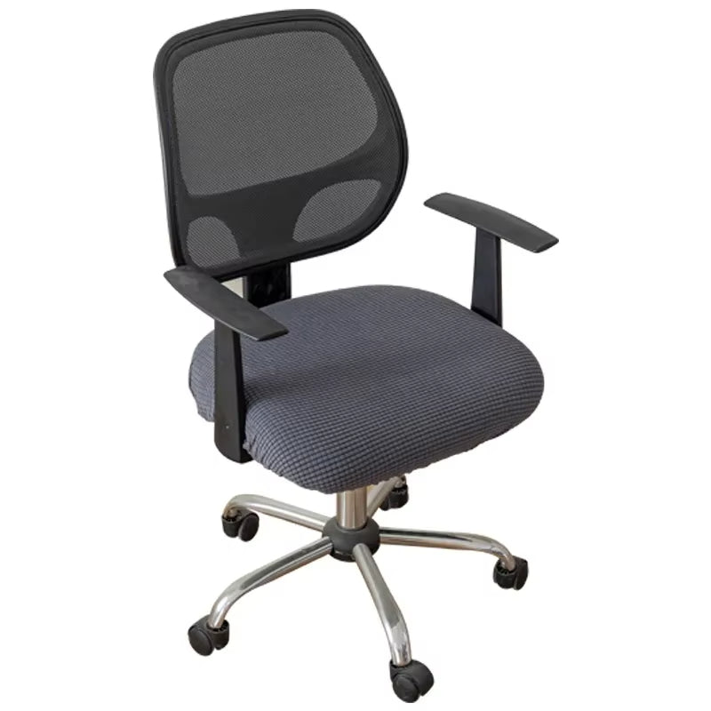 Silla de oficina ergonómica giratoria de malla negra
