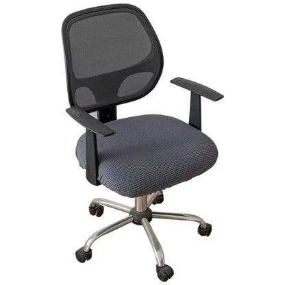 Silla de oficina ergonómica giratoria de malla negra