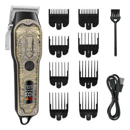 🔥 Set Profesional de Cortapelos y Afeitadora Eléctrica Recargable