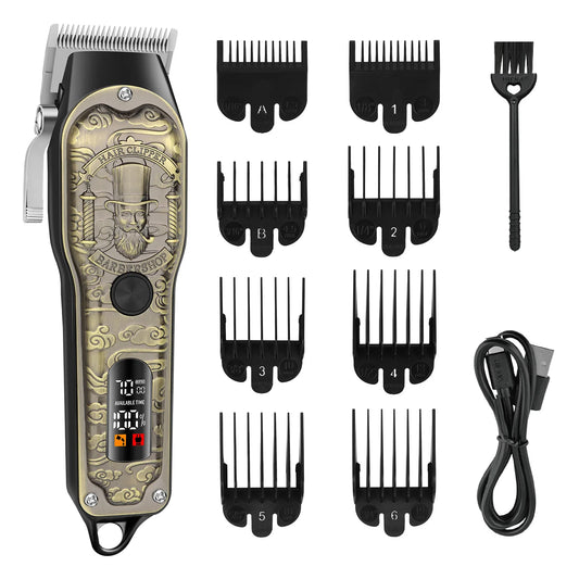 🔥 Set Profesional de Cortapelos y Afeitadora Eléctrica Recargable