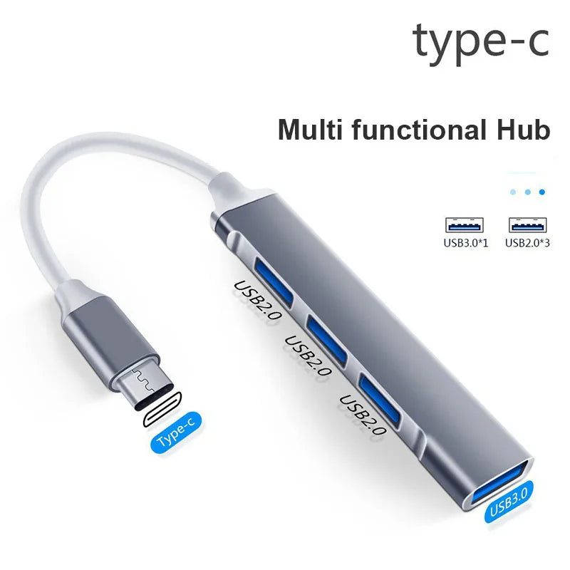 🔌 Hub USB 3.0 y USB-C – Expande tu Conectividad