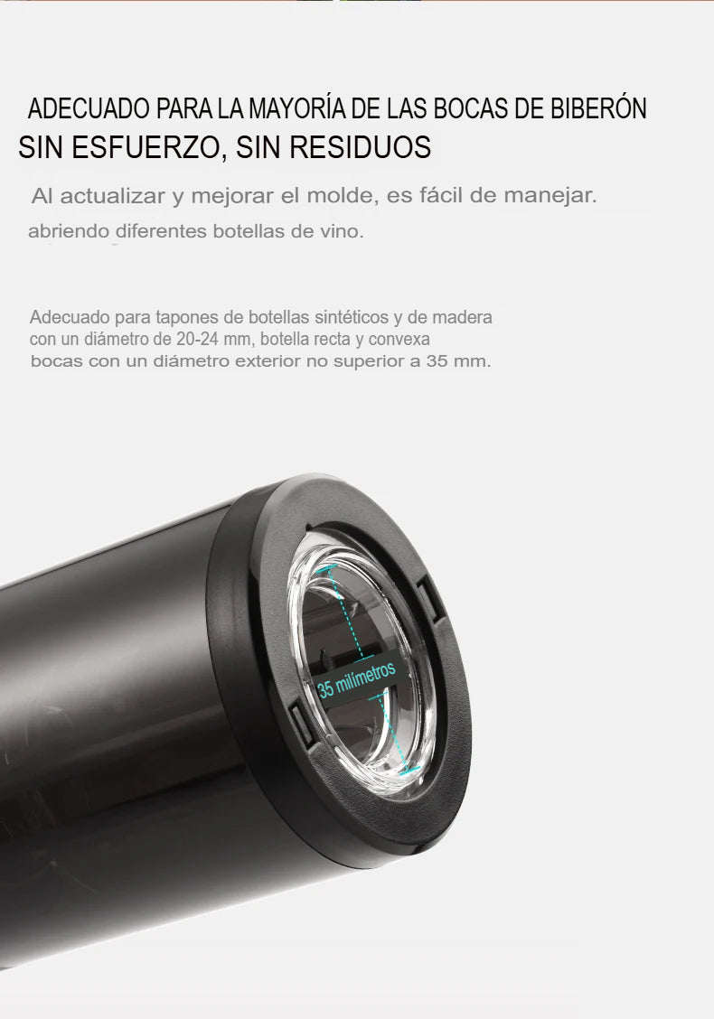 WineMaster®  Abridor de Vino Eléctrico Automático