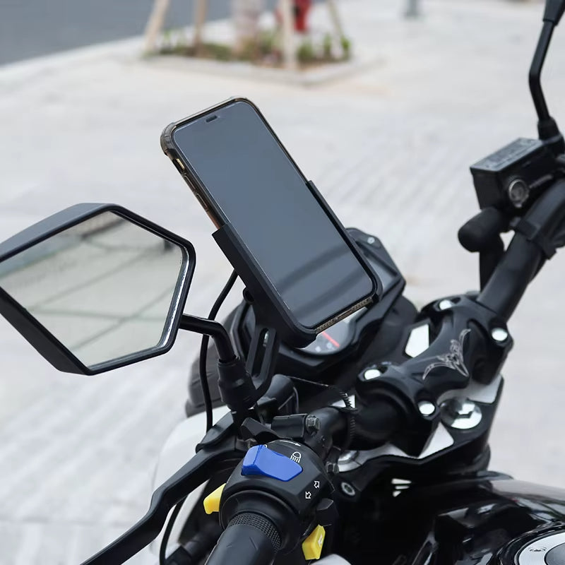 📱 Soporte de Teléfono con Cargador USB para Motocicleta