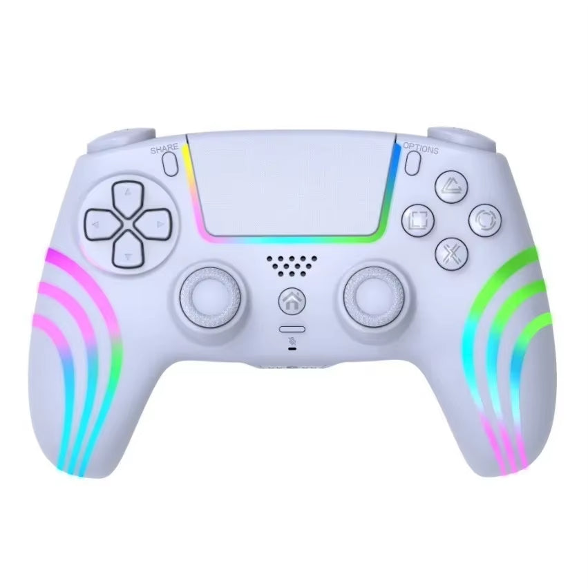 🎮 Controlador Inalámbrico RGB para PS4/PC – Bluetooth de Alta Precisión