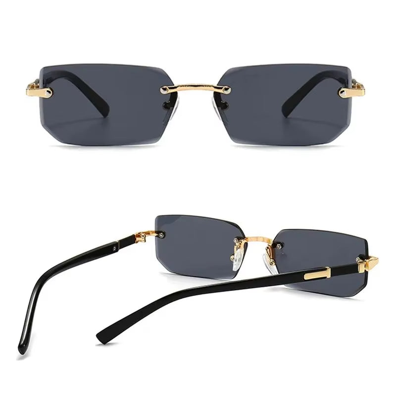 Gafas de sol ovaladas rectangulares vintage Unisex