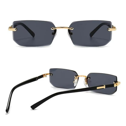 Gafas de sol ovaladas rectangulares vintage Unisex