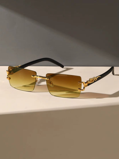 Gafas de Sol Rectangulares Sin Marco Unisex