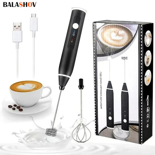 ☕ Espumador de Leche y Café Eléctrico USB – Batidor Multifuncional 3 Velocidades