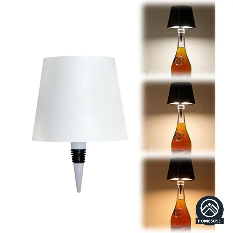 🍷 Lámpara Decorativa para Botella de Vino – Recargable USB