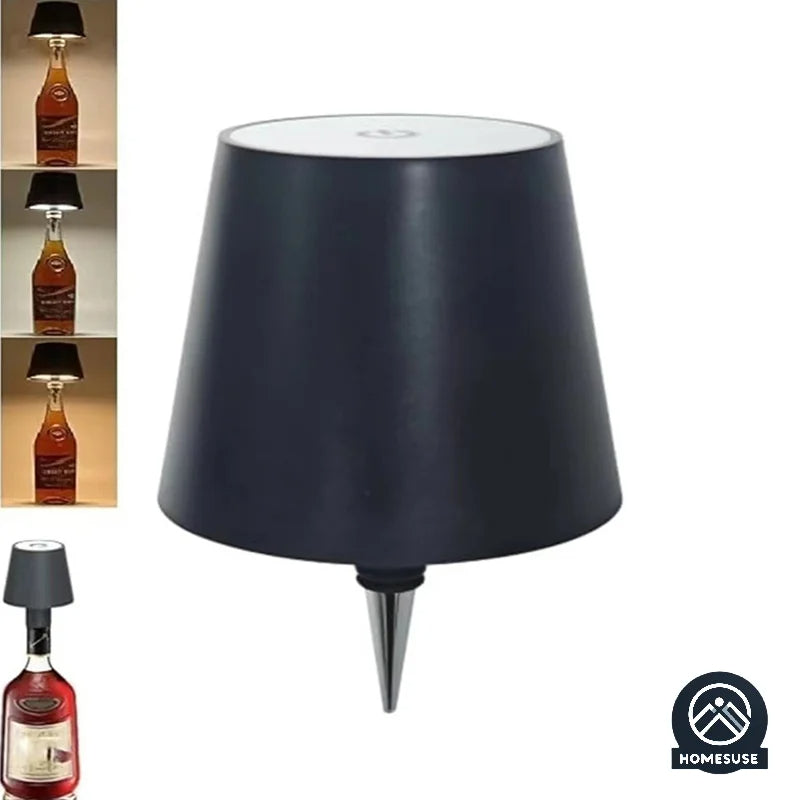 🍷 Lámpara Decorativa para Botella de Vino – Recargable USB