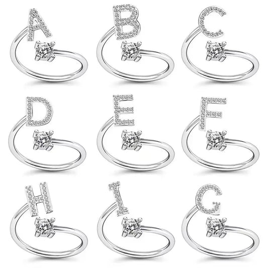 ANILLO CON LETRAS A-Z AJUSTABLE