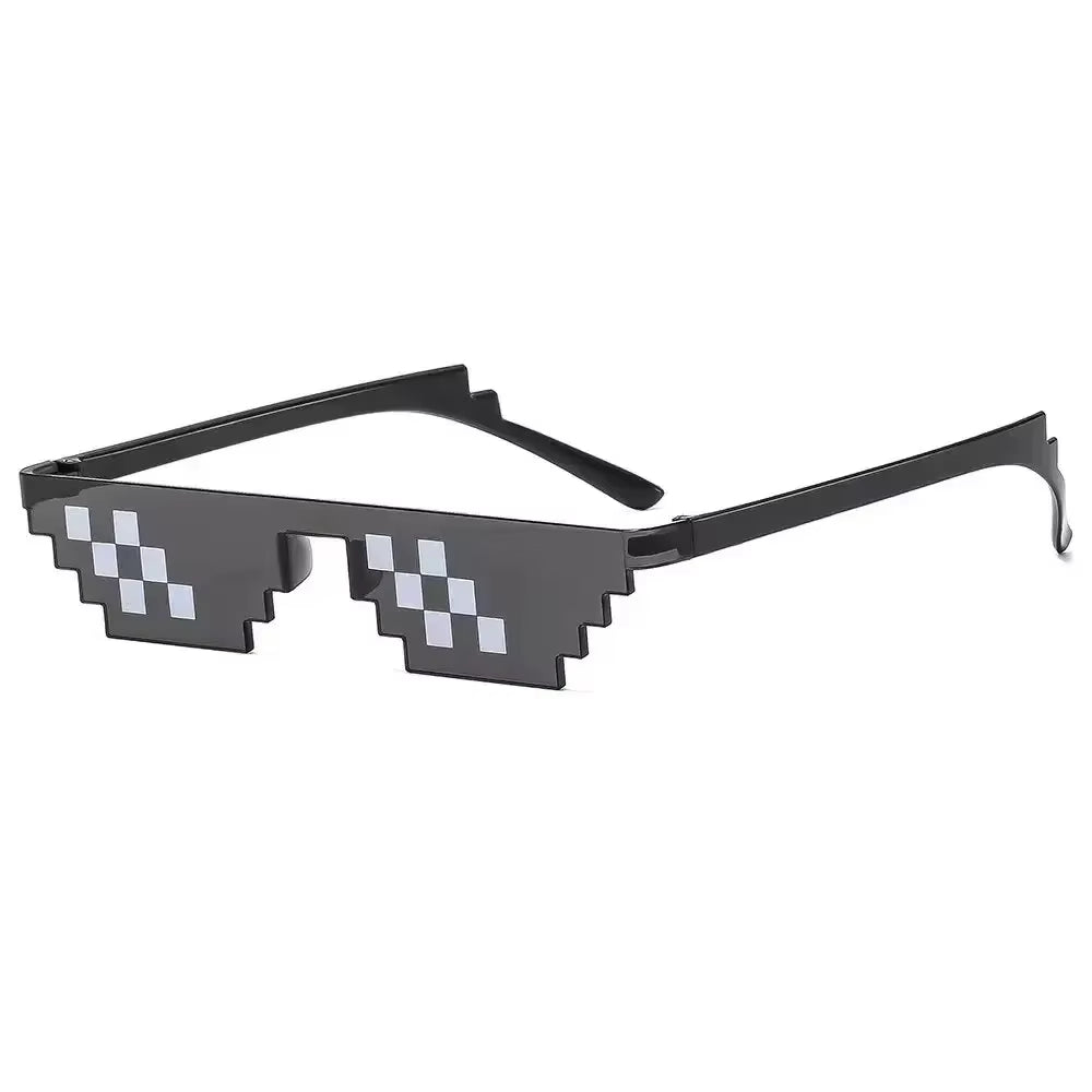 gafas pixel/mosaico estilo meme “Thug Life 5en1