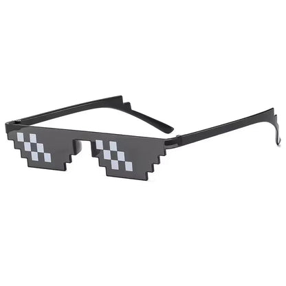 gafas pixel/mosaico estilo meme “Thug Life 5en1